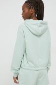 Кофта Fila жіноча колір бірюзовий з капюшоном однотонна