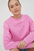 Бавовняна кофта Roxy жіноча колір рожевий однотонна