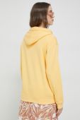 Кофта Roxy жіноча колір жовтий з капюшоном з принтом (2964395)