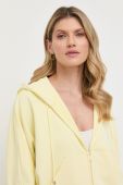 Кофта Max Mara Leisure жіноча колір жовтий з капюшоном однотонна