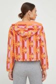 Кофта Billabong X SMILEY жіноча колір помаранчевий з капюшоном візерунок