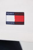 Кофта Tommy Hilfiger жіноча колір бежевий з капюшоном візерунок