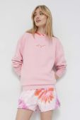 Бавовняна кофта HUGO жіноча колір рожевий з принтом (3112130)