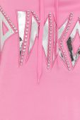 Кофта Pinko жіноча колір рожевий з капюшоном з аплікацією