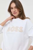 Кофта BOSS жіноча колір білий з аплікацією (3221784)