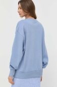 Бавовняна кофта BOSS жіноча  меланж колір блакитний