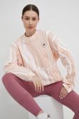 Бавовняна кофта adidas by Stella McCartney жіноча колір помаранчевий візерунок