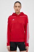 Кофта adidas Performance Tiro 23 League колір червоний з капюшоном з аплікацією