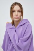 Кофта adidas жіноча колір фіолетовий з капюшоном однотонна (3094160)