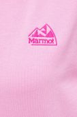 Спортивна кофта Marmot Peaks колір фіолетовий з капюшоном однотонна