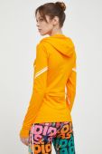 Кофта для бігу adidas by Stella McCartney TruePace колір жовтий з капюшоном з принтом