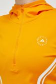 Кофта для бігу adidas by Stella McCartney TruePace колір жовтий з капюшоном з принтом