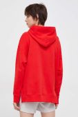 Бавовняна кофта Tommy Hilfiger жіноча колір червоний з капюшоном з аплікацією (3090206)