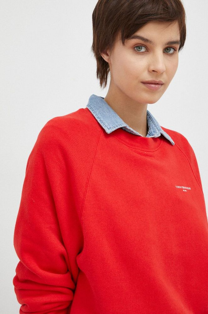 Кофта Tommy Hilfiger жіноча колір червоний з принтом (2987828)