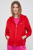 Кофта Tommy Hilfiger жіноча колір червоний з капюшоном однотонна (3090238)