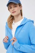 Кофта Tommy Hilfiger жіноча з капюшоном однотонна колір блакитний (3090236)