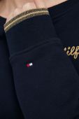 Бавовняна кофта Tommy Hilfiger жіноча колір синій з аплікацією (3152916)