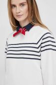 Бавовняна кофта Tommy Hilfiger жіноча колір бежевий візерунок
