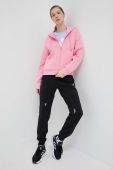Кофта adidas жіноча колір рожевий з капюшоном однотонна (3155468)