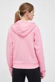 Кофта adidas жіноча колір рожевий з капюшоном однотонна (3155468)