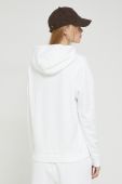 Бавовняна кофта Tommy Jeans жіноча колір білий з капюшоном з аплікацією