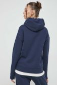 Бавовняна кофта Tommy Jeans жіноча колір синій з капюшоном з аплікацією