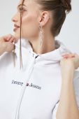 Кофта Tommy Jeans жіноча колір білий з капюшоном з принтом (3013053)