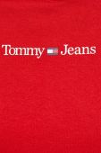 Кофта Tommy Jeans жіноча колір червоний з капюшоном з принтом (3013068)