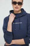 Кофта Tommy Jeans жіноча колір синій з капюшоном з принтом (3013073)