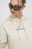 Кофта Tommy Jeans жіноча колір бежевий з капюшоном з принтом (3013059)