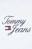 Кофта Tommy Jeans жіноча колір білий з капюшоном з принтом (3027356)