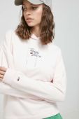 Кофта Tommy Jeans жіноча колір рожевий з капюшоном з принтом (3027370)