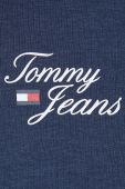 Кофта Tommy Jeans жіноча колір синій з капюшоном з принтом (3027365)