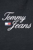 Кофта Tommy Jeans жіноча колір чорний з капюшоном з принтом (3027345)