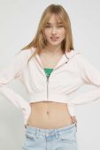 Кофта Tommy Jeans жіноча колір рожевий з капюшоном однотонна (2979457)