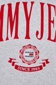 Кофта Tommy Jeans жіноча колір сірий з аплікацією (2983436)