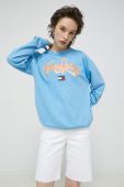Кофта Tommy Jeans жіноча  з аплікацією колір блакитний