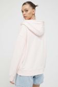 Бавовняна кофта Tommy Jeans жіноча колір рожевий з капюшоном однотонна (3073307)