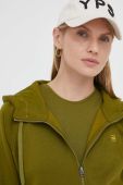 Кофта G-Star Raw жіноча колір зелений з капюшоном однотонна (3013097)