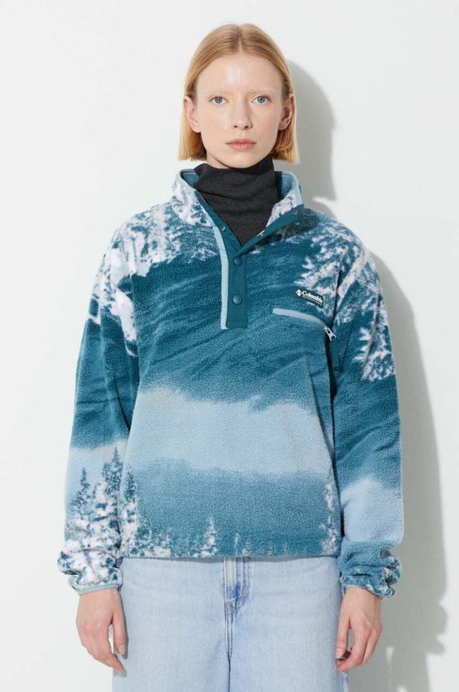 Спортивна кофта Columbia Helvetia Cropped візерунок колір блакитний