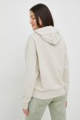 Бавовняна кофта Columbia жіноча колір бежевий з капюшоном однотонна
