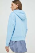 Кофта Lee жіноча з капюшоном з аплікацією колір блакитний