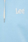 Кофта Lee жіноча з капюшоном з аплікацією колір блакитний