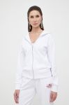 Кофта Armani Exchange жіноча колір білий з капюшоном однотонна (3175426)