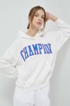 Кофта Champion жіноча колір бежевий з капюшоном візерунок