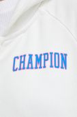 Кофта Champion жіноча колір білий з капюшоном з принтом
