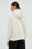 Кофта Champion жіноча колір бежевий з капюшоном однотонна
