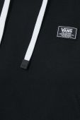 Бавовняна кофта Vans жіноча колір чорний з капюшоном візерунок