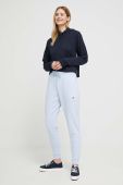 Кофта лаунж Tommy Hilfiger колір синій з капюшоном з аплікацією