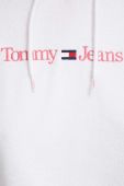 Кофта Tommy Jeans жіноча колір білий з капюшоном з аплікацією (3135703)